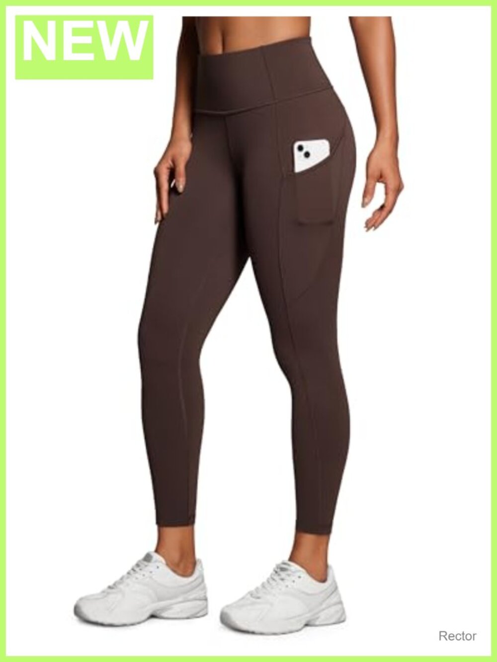 High Rise Leggings 25'' with Side Pockets Yoga Training 7/8 Length